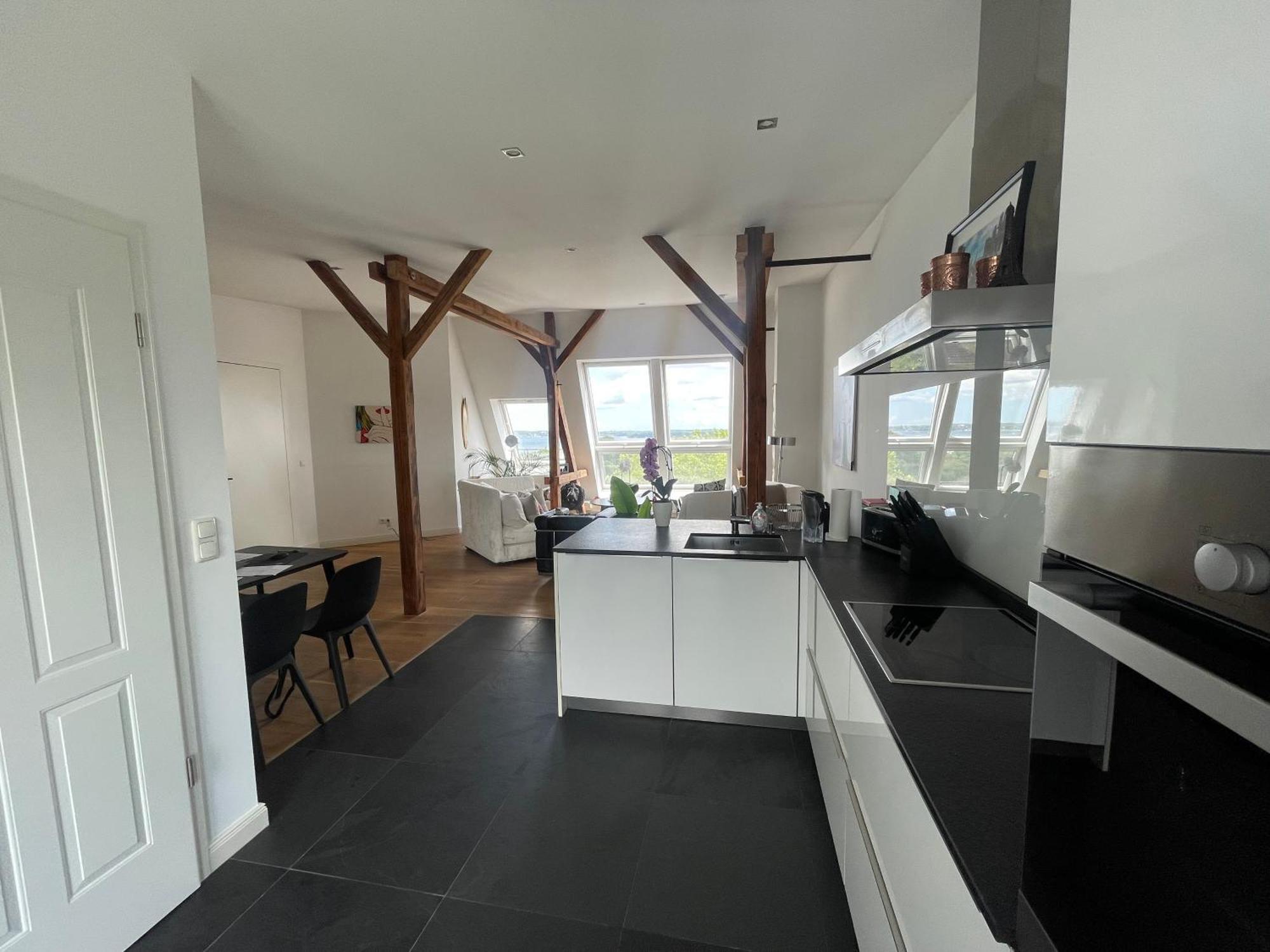 Luxus Penthouse Waterview Apartment Kiel Exterior photo
